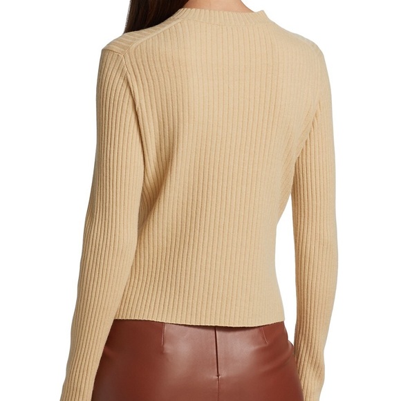 Vince Ribbed Button-Front Cardigan - Picture 3 of 11